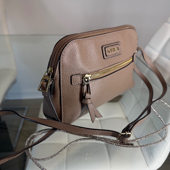 Purse Crossbody Leather - LODIS CROSSBODY - Tan with design inside - Picture 6 of 9